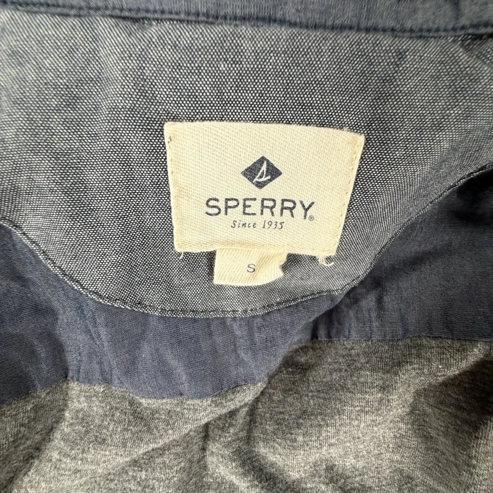 Sperry Quilted Mens S Shirt‎ Jacket Shacket Chambray Button Up Gorpcore Hiking